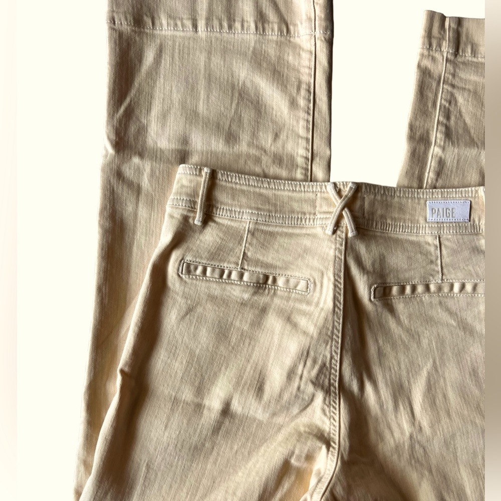 PAIGE Nellie Wide Leg Culotte Jeans in Light Yellow Size 27 - Picture 8 of 16